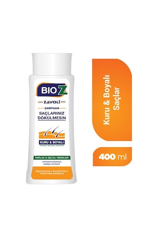 Bioz Kuru ve Boyalı Saçlar için Moringa Ekstraktlı Şampuan 400 ML