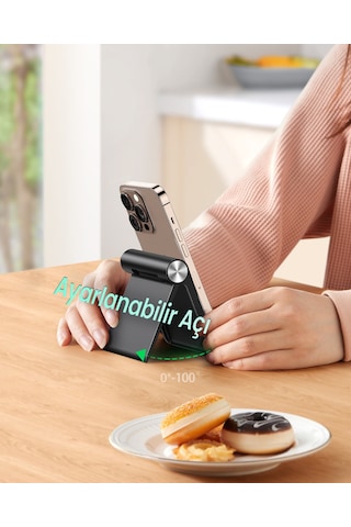 Ugreen Çok Amaçlı Masaüstü Telefon Standı, Siyah, 50747