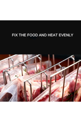 Sous Vide Raf Vakum Kese Ayırıcı 304 Paslanmaz Çelik Gıda Çerçevesi Daldırma Sirkülatörler İçin 11l 25l Konteyner Su İle Kullanın Paslanmaz Çelik