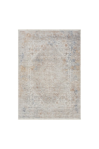 Mariesse Home Vintage Eskitme Desenli Makine Dokuma Salon Oturma Odası Halısı 10205 Bej