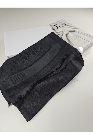 Miorel Scarfs Yeni Sezon Cd Kaşmir İpek Şal 4 Mevsim Fular Silk Scarfs Shawl Hijab Siyah