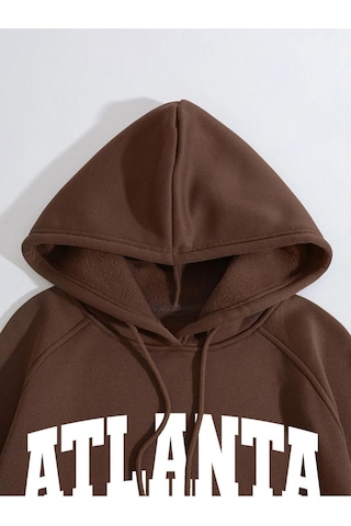 Altamira Unisex Atalanta Baskılı Oversize Kapşonlu Sweatshirt 001