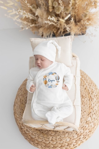 Lilabio %100 Organik Isme Özel Isimli 10lu Hastane Çıkışı Balon Ekru