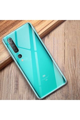 Noktaks - Xiaomi Mi 10 Uyumlu - Kılıf Şeffaf Soft Slim Fitt Süper Silikon Kapak - Şeffaf