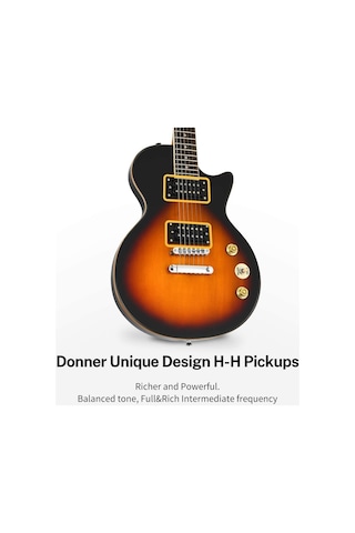 Donner Dlp-124s Lp Elektro Gitar Paketi Sunburst