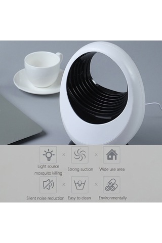 Besthome1 Beyaz Usb Elektrikli Mosquito Killer: Sessiz Fanlı, Uv Işıklı, Temizlenebilir Böcek Tuzağı Ev/otel Yüksek Kaliteli