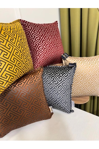 Nivemeshome Monet Zigzag Kırlent Kılıfı Antrasit-gri 45 X 45 Antrasit Gri