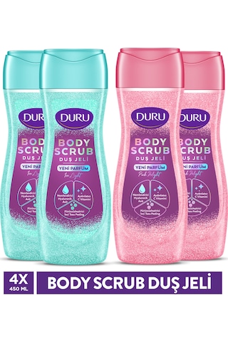 Duru Body Scrub Pınk Delıght & Ice Lıght Duş Jeli 4x450 Ml Diğer