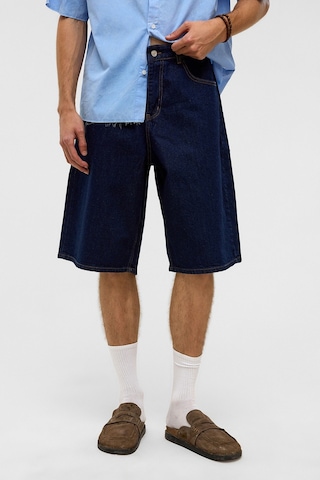 Vamos Oversize Bermuda Denim Şort 40-285 Koyu Mavi