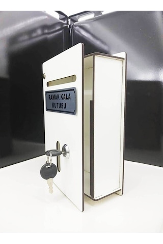 Beyaz Büyük Boy Ahşap Ramak Kala Kutusu