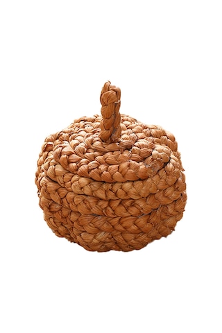 Qingmipy Hasır Örgü Balkabağı Dekoru İç Ve Dış Mekanlar İçin Şık Ve Dayanıklı Sonbahar Aksesuarı Kahve