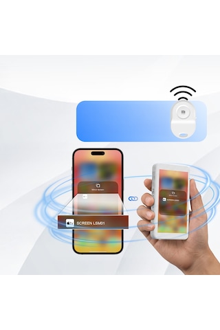 Lenyes Lsm01 Bluetooth Kumandalı Magnetik Wireless Ekran Yansıtma Cihazı Beyaz