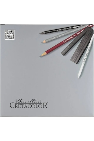 Cretacolor Silver Box Drawing Set Premium Eskiz Çizim Seti 17'li Diğer