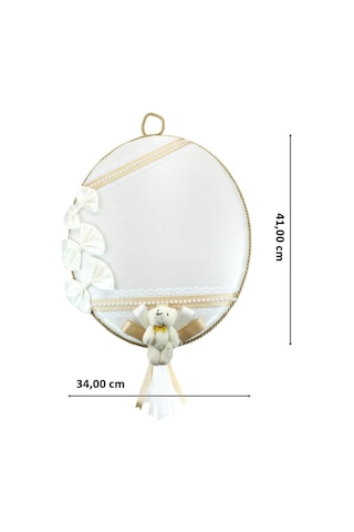 Süslebabypartystore Ipek Kumaş, Ayıcıklı Ve Isimli Oval Kapı Süsü Çok Renkli