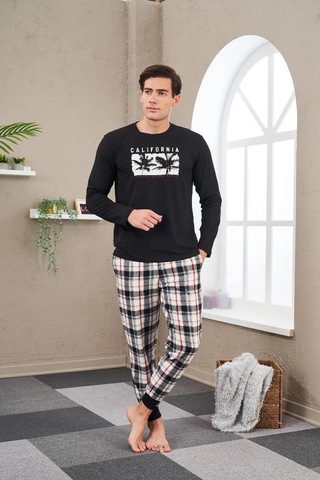 Pjs 23702 Erkek Baskılı Pijama Takım 001