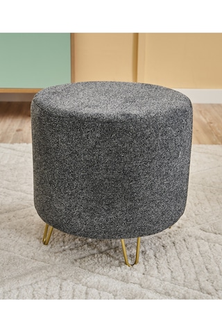Favora Asmara Metal Ayaklı Puf - Antrasit Antrasit