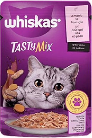 Whiskas Tastymix Somon & Havuçlu Yetişkin Kedi Maması 85 G