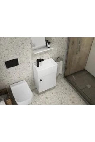 Ece Banyo City 45X25 Cm Mini Banyo Dolabı Seti Beyaz