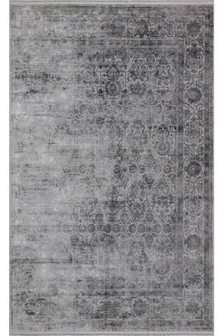 Dark Grey Overdyed Yumuşak İpeksi Tuşeli Halı