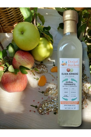 Doğal Bizden Doğal Fermantasyon Yumuşak İçim Elma Sirkesi Cam 2 x 500 ML