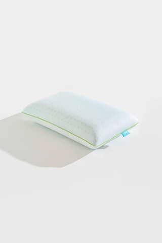 Color Terapi Hava Kanallı Yeşil Ortopedik Visco Yastık 60x40x15 Cm Beyaz