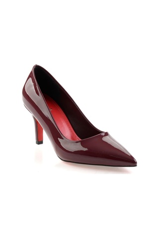 Bambi Bordo Kadın Klasik Topuklu Ayakkabı K01231083598 Bordo