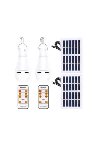Besthome1 2'li Paket Güneş Enerjili Fener: 7w Led, Ip65 Su Geçirmez, 5 Işık Modu, 30dk-10saat Zamanlayıcı, 1800mah Pil - Kamp,