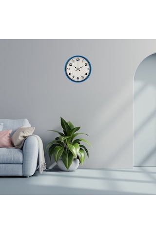 Sky Blue 36 Cm Duvar Saati Çok Renkli