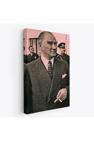 Harita Sepeti Atatürk Portre Tablosu Mustafa Kemal Atatürk Dikdörtgen Dekoratif Kanvas Tablo-fh-132-70x100