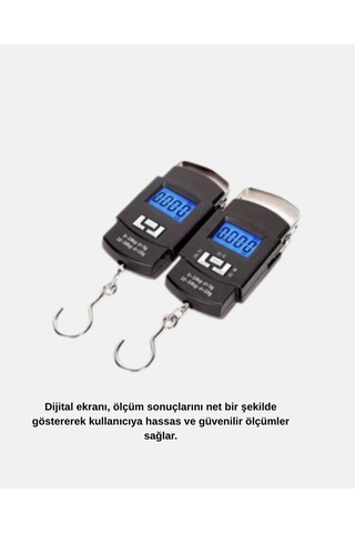 Znv Zenvia Mey İthalat Portatif Dijital El Kantarı Bavul, Kargo Ve Paket Tartı Cihazı 50 Kg Znv2025 Cmn Renkli