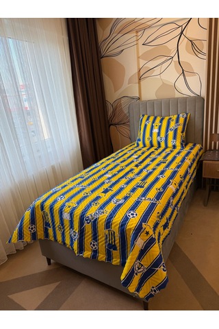 Taraftar Sarı Lacivert Pike Takımı Tek Kişilik Çok Renkli