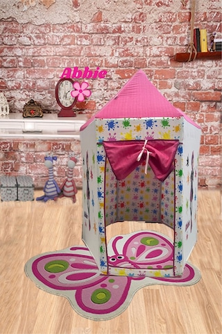Abbie Pembe Çitlenbik Şato Oyun Çadırı, Eğlence Ve Hayal Dünyası İçin İdeal Seçim Pembe