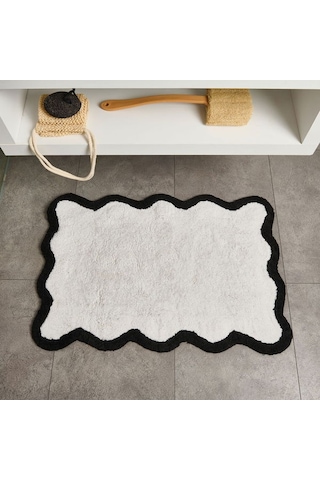 Evidea Soft Elegant Tufting Banyo Paspası - Beyaz - 60x90 Cm Beyaz