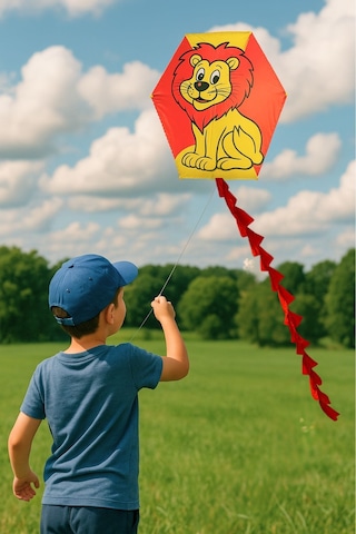 Altıgen Uçurtma Aslan Modeli 50mt Ipli