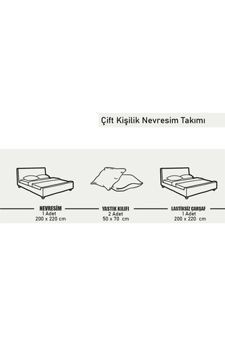 Beyaz Çift Kişilik Nevresim Takımı Beyaz