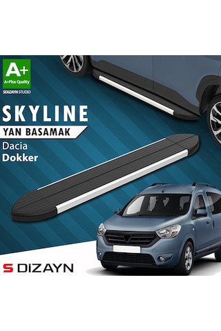 S-dizayn Dacia Dokker Skyline Aluminyum Yan Basamak 203 Cm 2012 Üzeri A+ Kalite