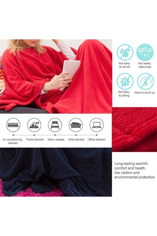 Sones İlkbahar Ve Sonbahar Yumuşak Ve Kalın Mercan Polar Battaniye Tv Battaniyesi Lacivert