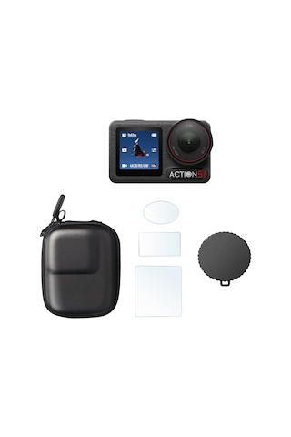 Dji OSMO Action 5 Pro Aksesuar Seti - 5 Parça - Çanta - Ekran Koruyucu - Lens Kapağı