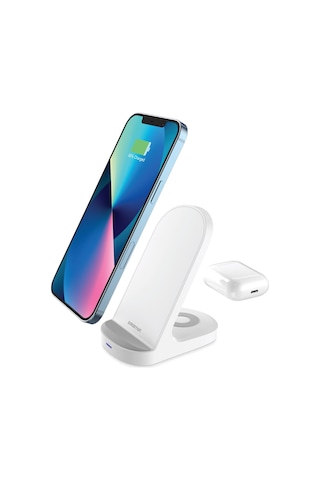 Polosmart Pbs129 2 İn 1 Masaüstü Kablosuz Telefon Kulaklık Şarj Cihazı Beyaz
