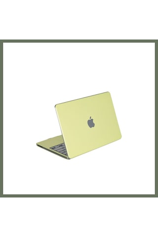 Bezos Apple Uyumlu MacBook Neo Şeffaf Apple Uyumlu MacBook Kapak - Yeşil Bezos1