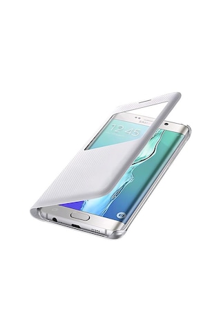 Galaxy S6 Edge Plus İle Uyumlu Kılıf S View Cover Ef-cg928pwegtr Beyaz