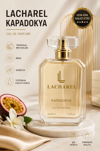 Lacharel Kapadokya Kadın Eau De Parfum 100 Ml Tropikal Meyveli Misk Vanilyalı Parfüm Ferah
