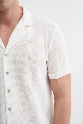 Cazador Örme Erkek K.kol Gömlek Slim Fit Ekru 2000