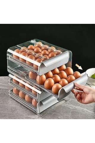Pazly 32'lik Plastik Yumurta Kabı - Hava Delikli, Darbeye Dayanıklı, Koyu Gri Buzdolabı İçin, Düzenli Depolama, Kullanışlı Mutfak Yardımcısı Diğer