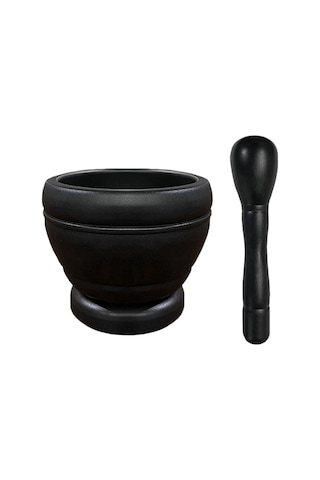 Homyl Havan Ve Tokmak Seti Çok İşlevli Mutfak Ezici Chutney Siyah