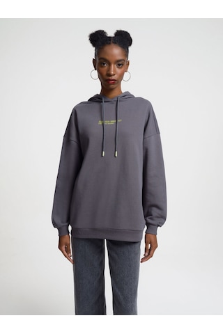 Loft Loose Fit Kadın Sweatshirt Antrasit