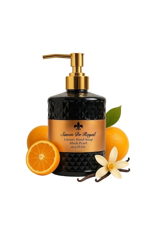 Savon De Royal Luxury Vegan Sıvı Sabun Black Pearl 500 Ml, Portakal, Vanilya