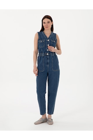 Pierre Cardin Kadın Buz Mavisi Tulum Jean 50308961-vr095 Buz Mavisi