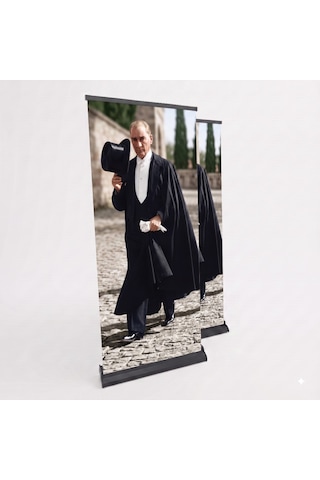 Atatürk Poster Baskılı Pro Roll Up Banner 85x200cm No:5 Diğer