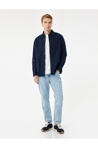 Koton Normal Bel Pamuklu Tapered Fit Jean Pantolon - Joe Jean Açık İndigo 6wam40113nd Açık İndigo